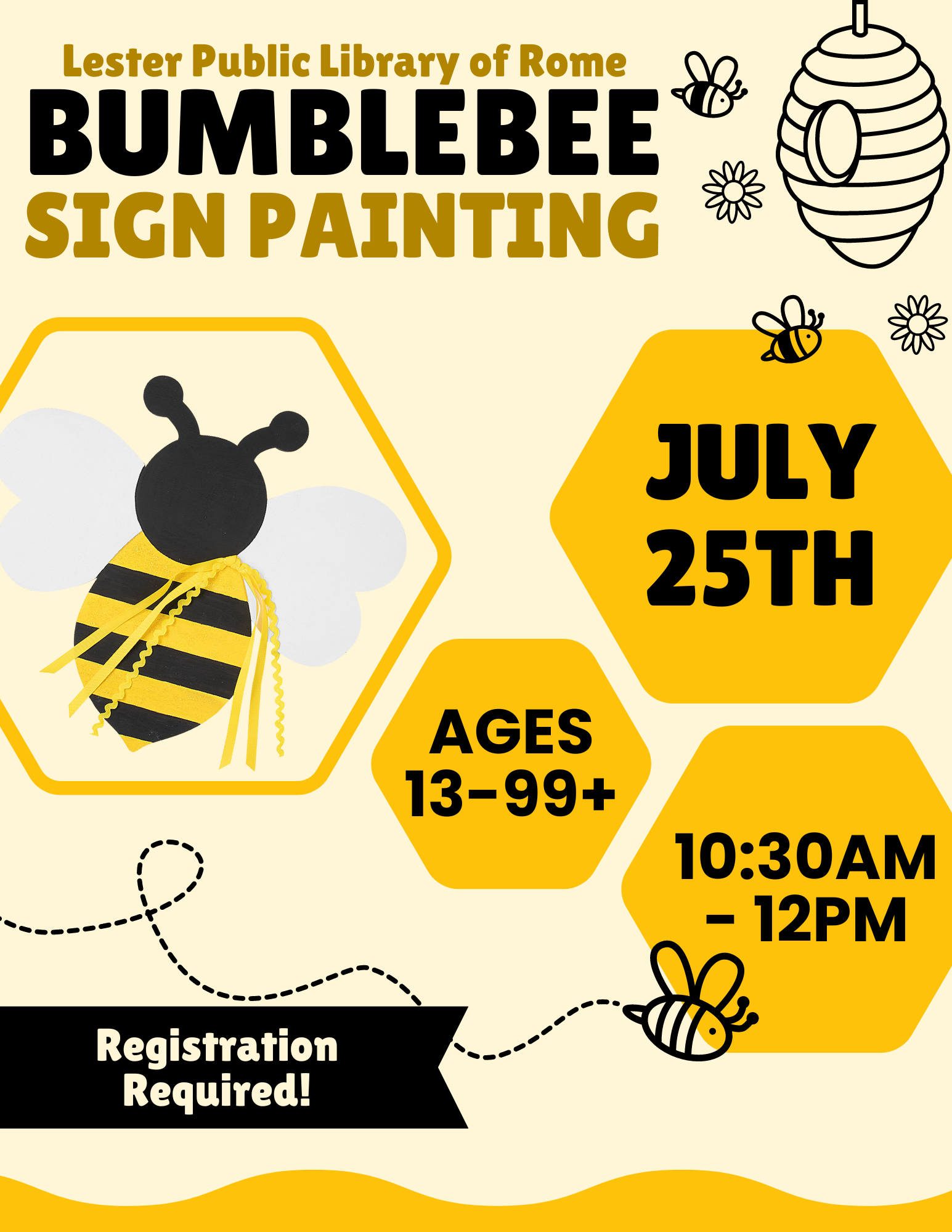 Image of bumblebee sign and honeycomb