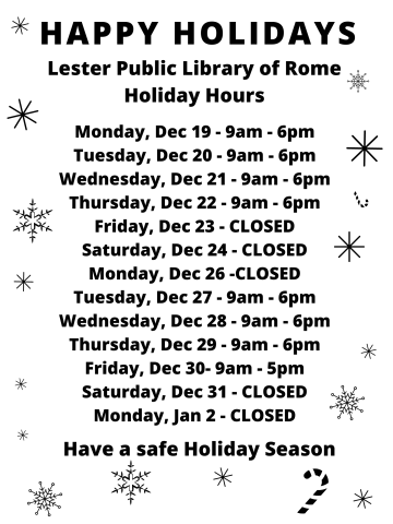 Christmas holiday hours 2022