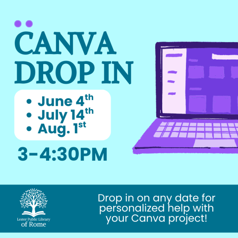 Image of purple computer inspired by Canva interface